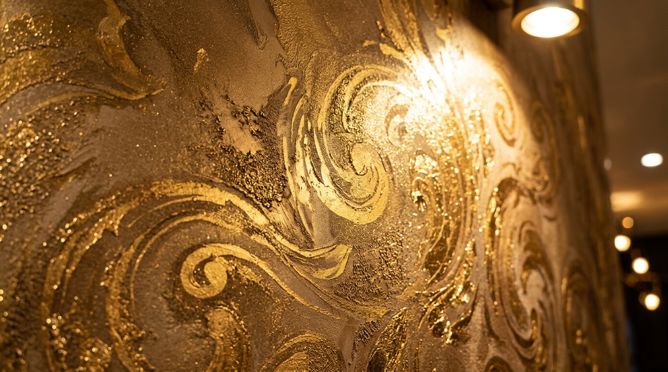 Asian Paints Royale Play Luxury Gold Stucco Special Effects