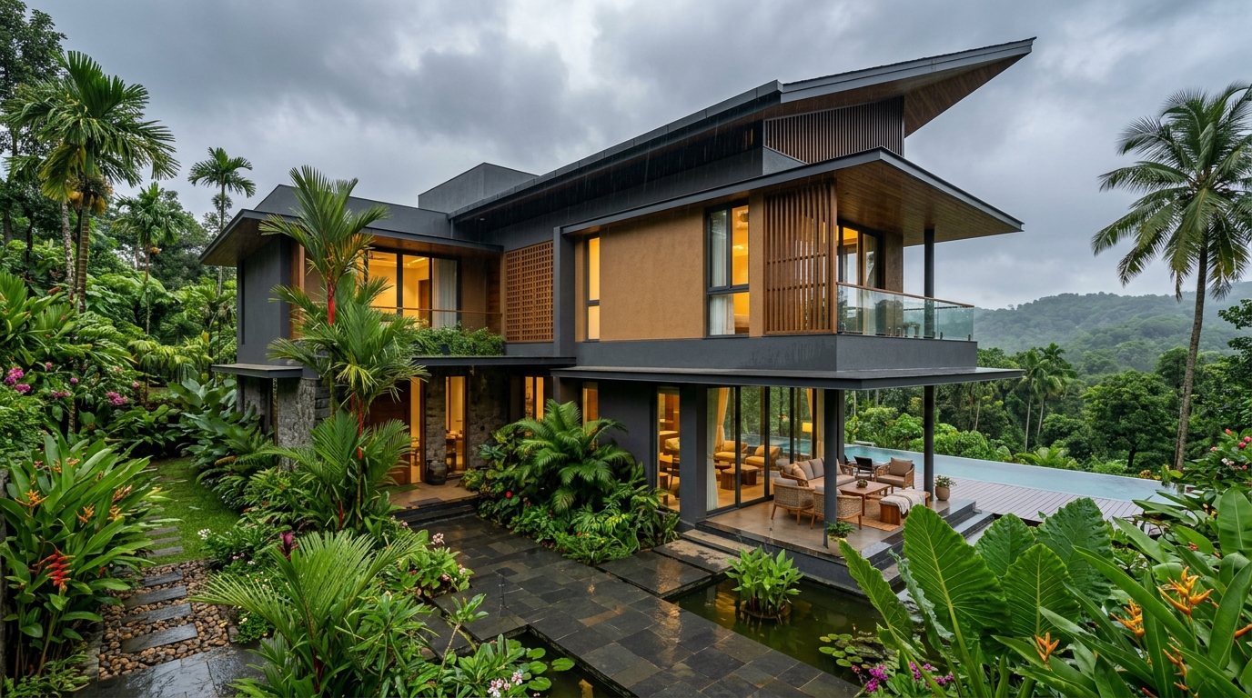 Palackathottiyil Colour House protected high range villa in Kerala