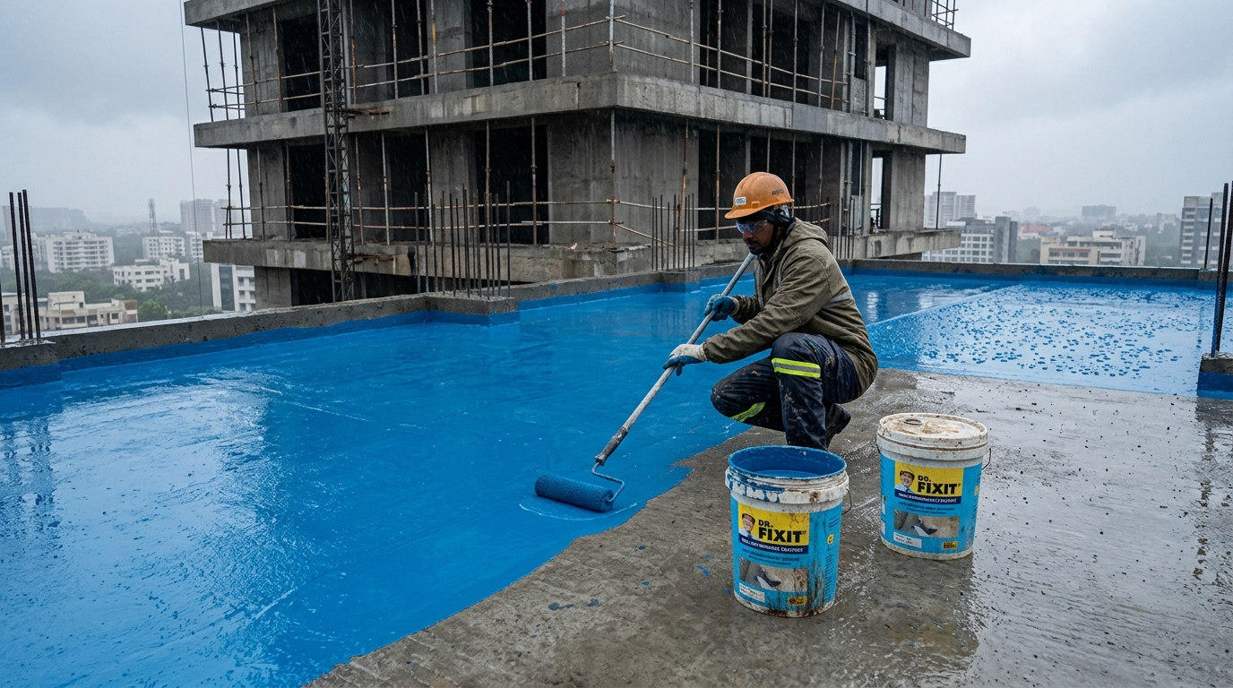 Dr Fixit Damp Shield Terrace Waterproofing Elastomer